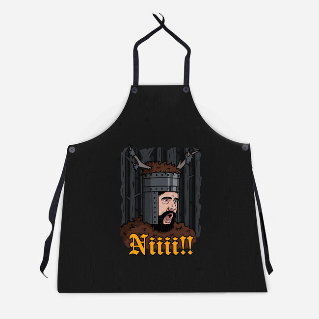 God Please Ni!-Unisex-Kitchen-Apron-Raffiti