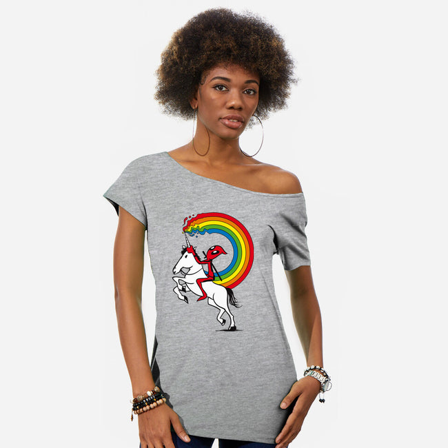 Rainbowgasm-Womens-Off Shoulder-Tee-CappO