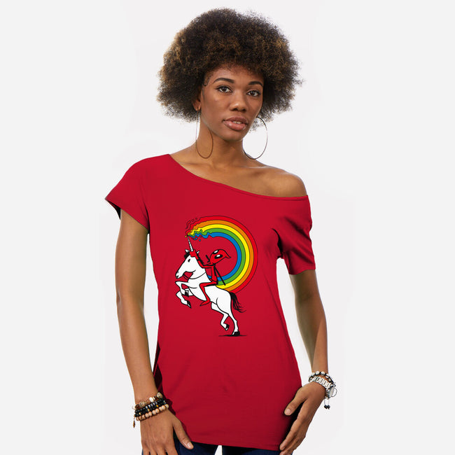 Rainbowgasm-Womens-Off Shoulder-Tee-CappO