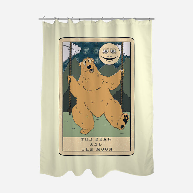 The Bear And The Moon-None-Polyester-Shower Curtain-Claudia