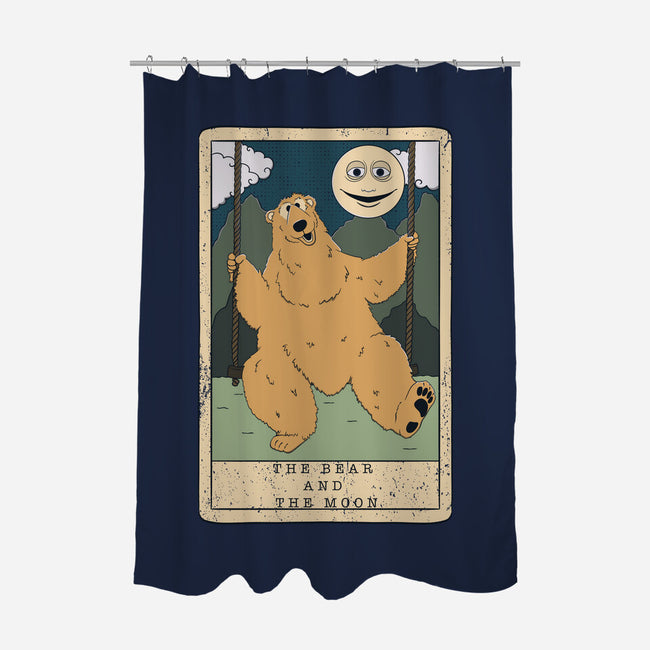 The Bear And The Moon-None-Polyester-Shower Curtain-Claudia