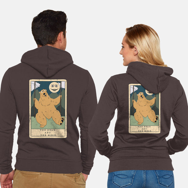 The Bear And The Moon-Unisex-Zip-Up-Sweatshirt-Claudia