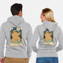 The Bear And The Moon-Unisex-Zip-Up-Sweatshirt-Claudia