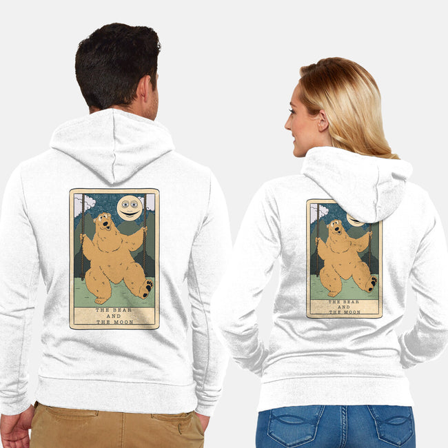 The Bear And The Moon-Unisex-Zip-Up-Sweatshirt-Claudia