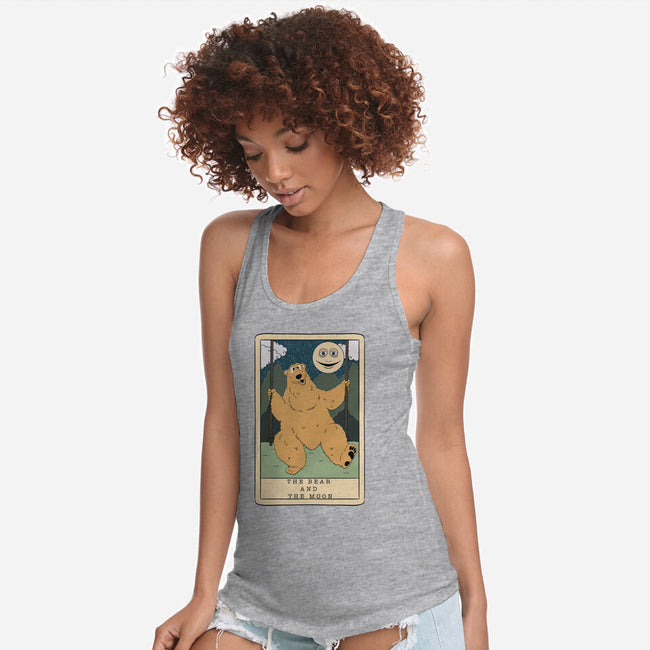 The Bear And The Moon-Womens-Racerback-Tank-Claudia