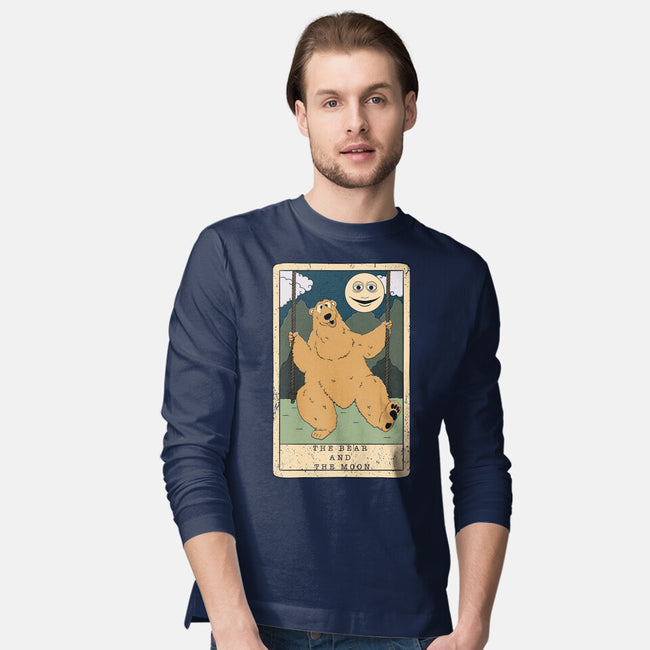 The Bear And The Moon-Mens-Long Sleeved-Tee-Claudia