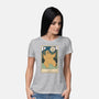 The Bear And The Moon-Womens-Basic-Tee-Claudia