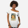 The Bear And The Moon-Womens-Off Shoulder-Tee-Claudia