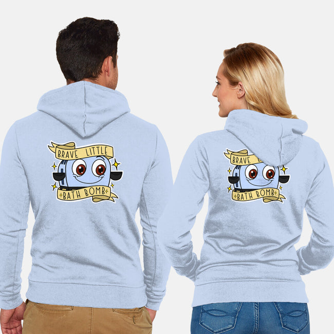 Brave Little Bath Bomb-Unisex-Zip-Up-Sweatshirt-Alexhefe