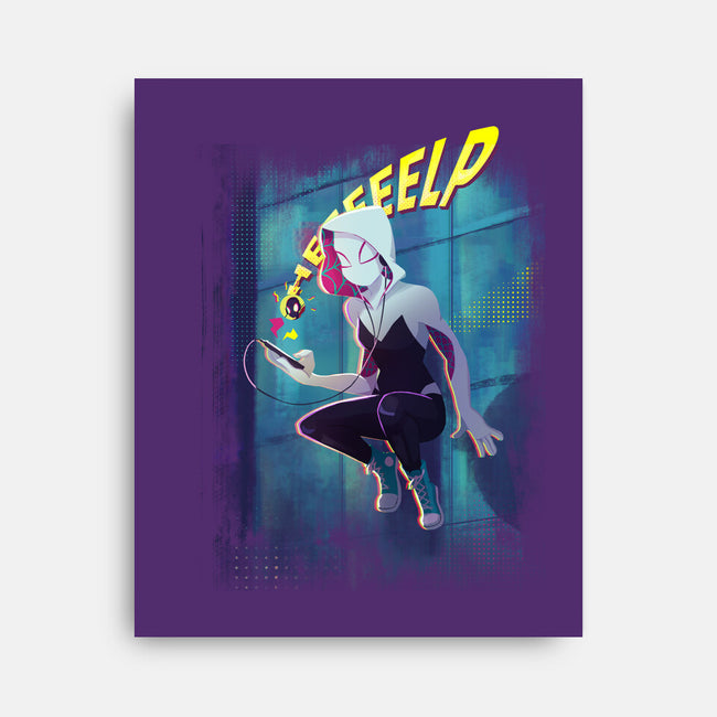 Spider Gwen Help-None-Stretched-Canvas-jacnicolauart