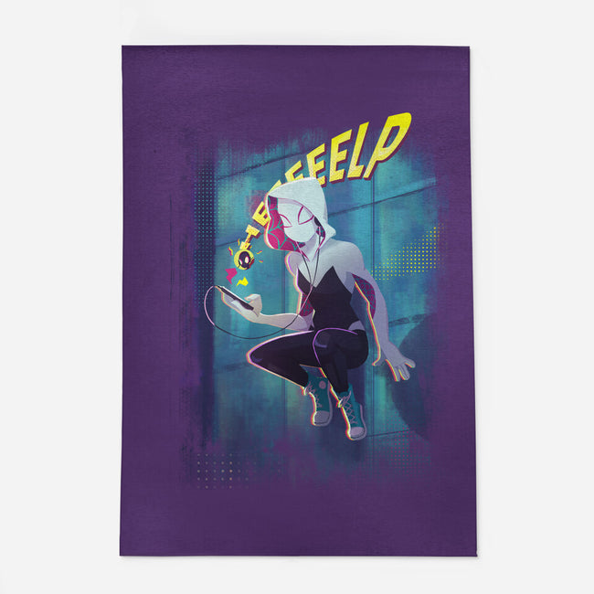 Spider Gwen Help-None-Outdoor-Rug-jacnicolauart