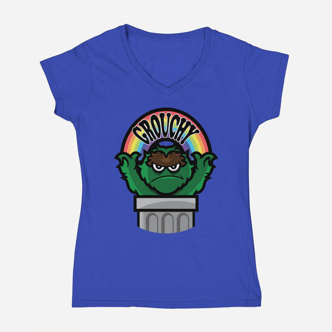 Grouchy-Womens-V-Neck-Tee-jrberger