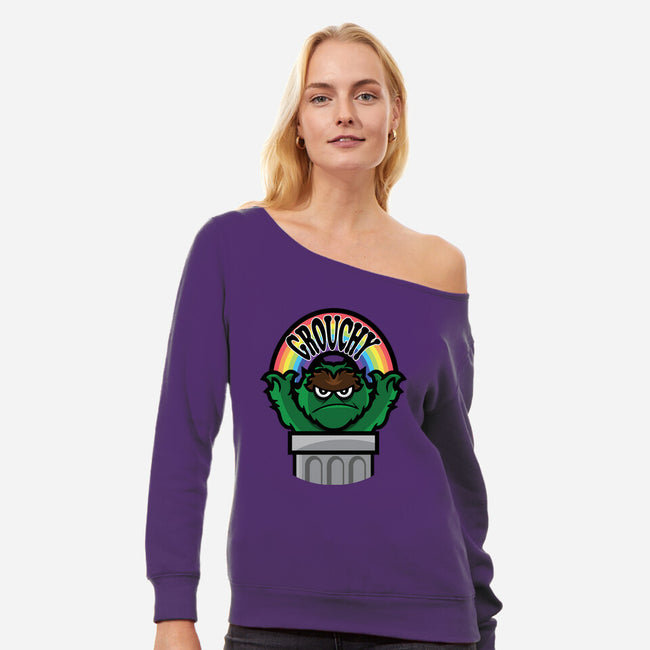 Grouchy-Womens-Off Shoulder-Sweatshirt-jrberger