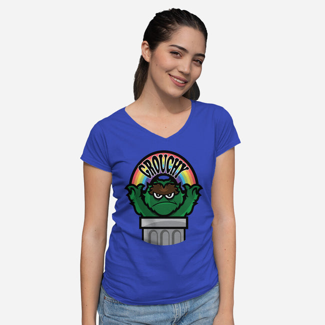 Grouchy-Womens-V-Neck-Tee-jrberger