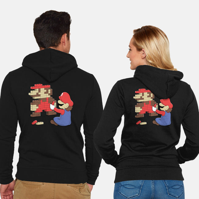 Nostalgic Gamer-Unisex-Zip-Up-Sweatshirt-Umberto Vicente