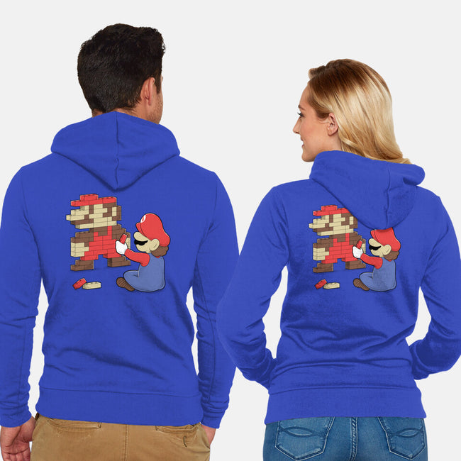 Nostalgic Gamer-Unisex-Zip-Up-Sweatshirt-Umberto Vicente