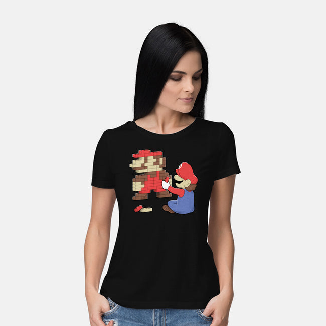 Nostalgic Gamer-Womens-Basic-Tee-Umberto Vicente