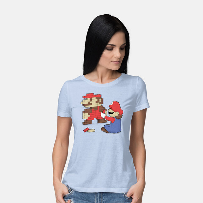 Nostalgic Gamer-Womens-Basic-Tee-Umberto Vicente