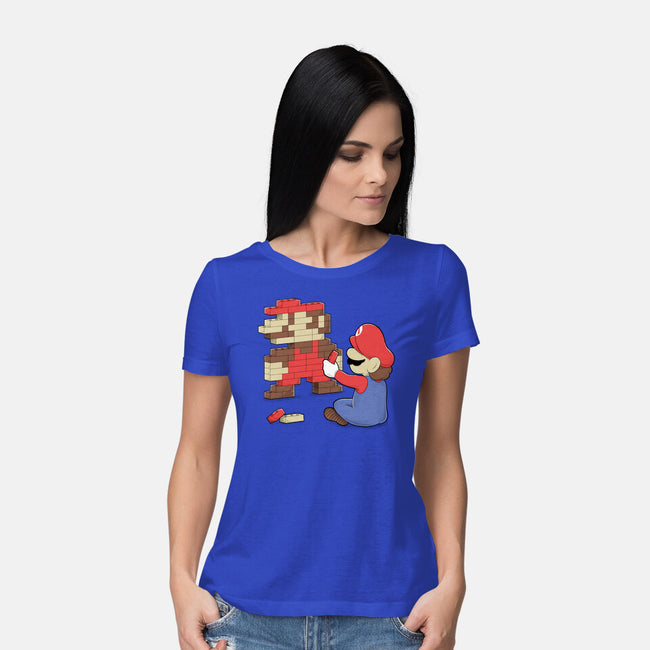 Nostalgic Gamer-Womens-Basic-Tee-Umberto Vicente