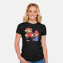 Nostalgic Gamer-Womens-Fitted-Tee-Umberto Vicente