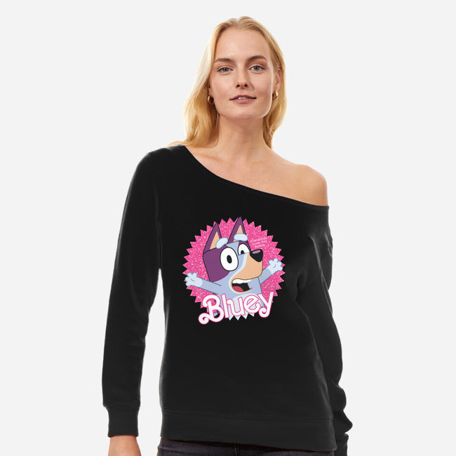 Bluey Barbie-Womens-Off Shoulder-Sweatshirt-danielmorris1993