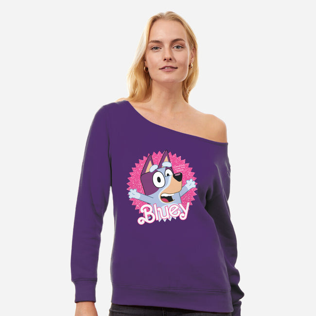 Bluey Barbie-Womens-Off Shoulder-Sweatshirt-danielmorris1993