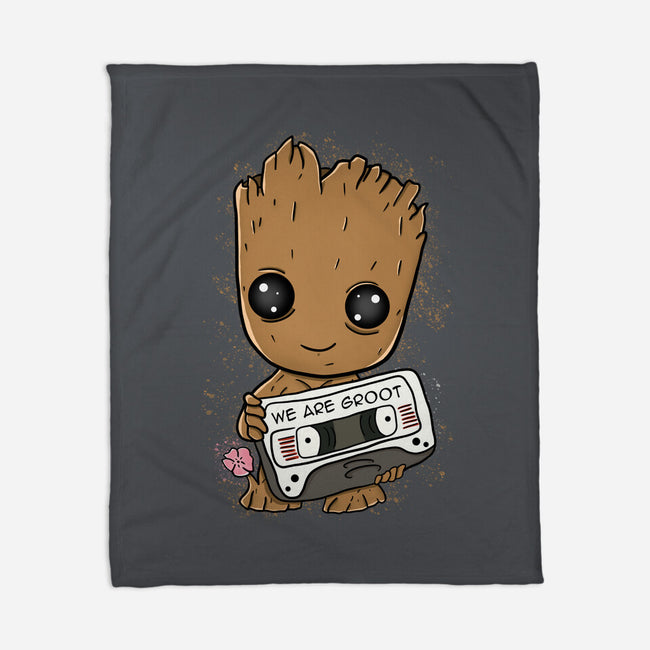 Cute We Are Groot-None-Fleece-Blanket-MaxoArt