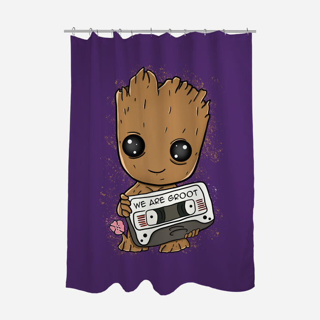 Cute We Are Groot-None-Polyester-Shower Curtain-MaxoArt