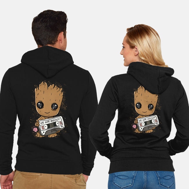 Cute We Are Groot-Unisex-Zip-Up-Sweatshirt-MaxoArt