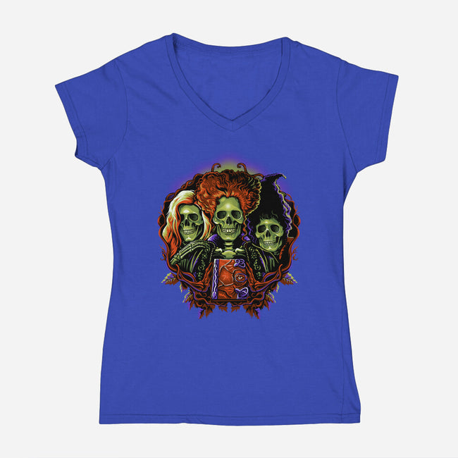 Twist The Bones-Womens-V-Neck-Tee-daobiwan