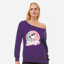 Cool Beagle-Womens-Off Shoulder-Sweatshirt-retrodivision