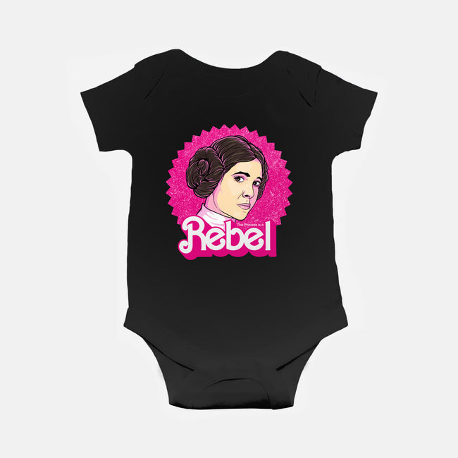 Rebel Princess-Baby-Basic-Onesie-retrodivision