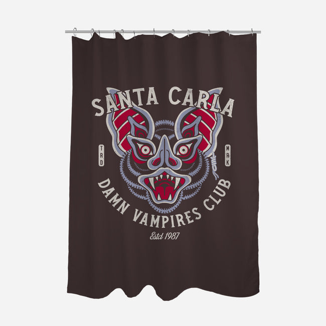 Damn Vampires Club-None-Polyester-Shower Curtain-Nemons