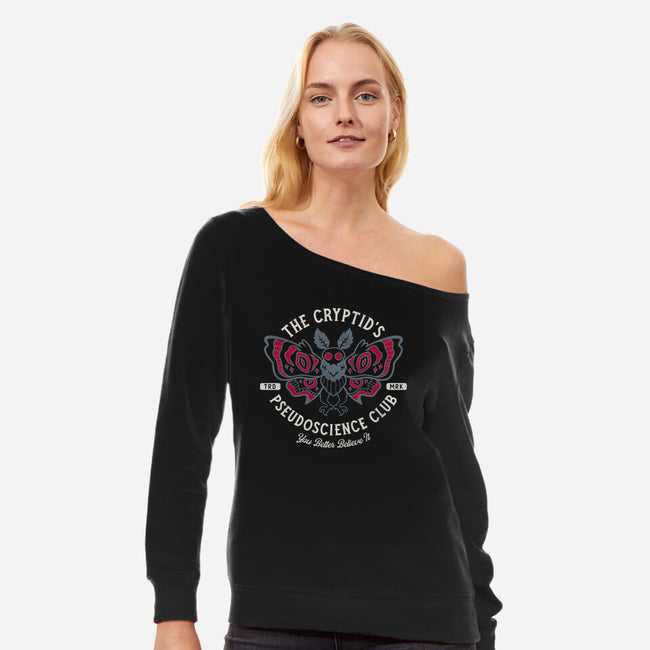 The Cryptid's Pseudoscience Club-Womens-Off Shoulder-Sweatshirt-Nemons