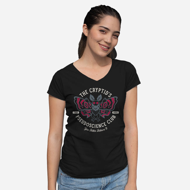 The Cryptid's Pseudoscience Club-Womens-V-Neck-Tee-Nemons