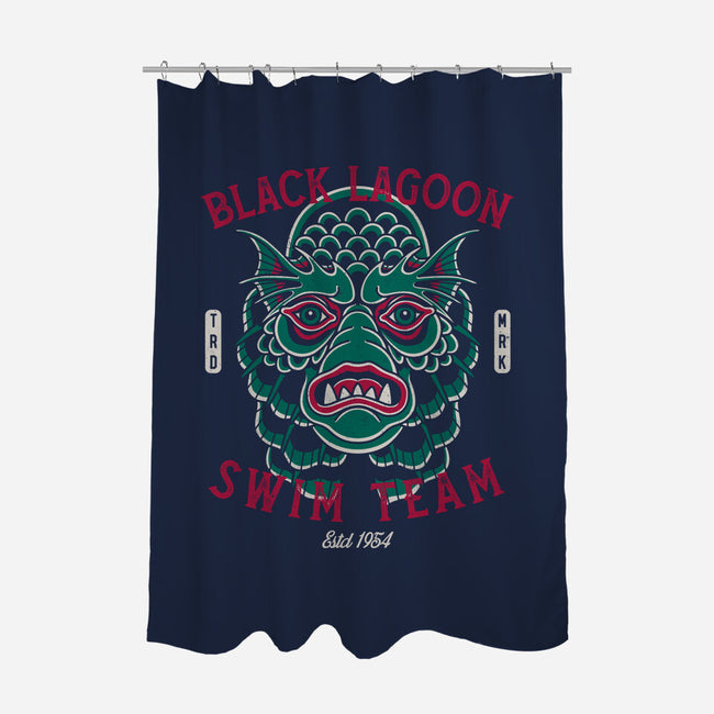 Black Lagoon Swim Club-None-Polyester-Shower Curtain-Nemons