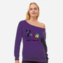 Bat Charlie-Womens-Off Shoulder-Sweatshirt-zascanauta