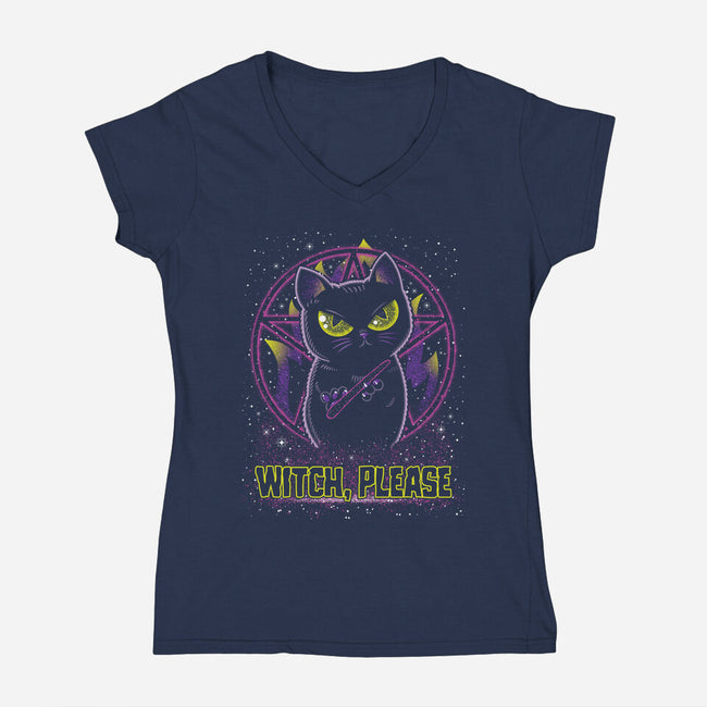 Witch Please-Womens-V-Neck-Tee-Tronyx79