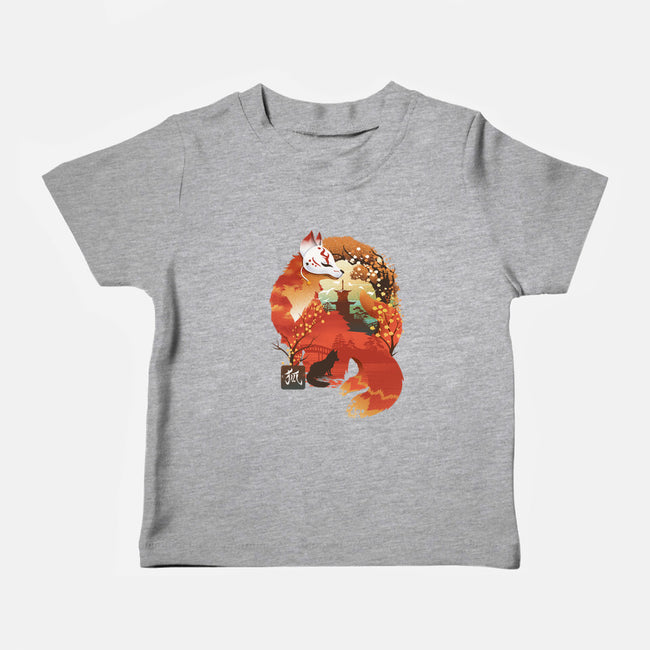 Fox Landscape-Baby-Basic-Tee-dandingeroz