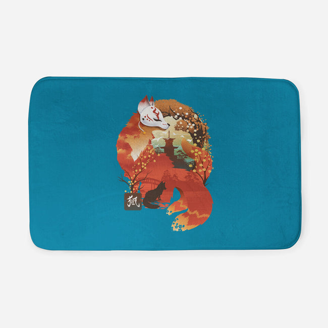 Fox Landscape-None-Memory Foam-Bath Mat-dandingeroz