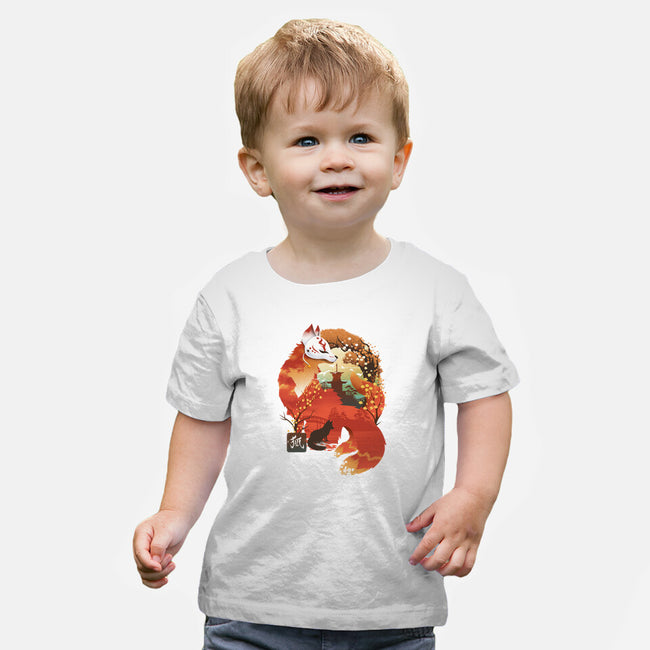 Fox Landscape-Baby-Basic-Tee-dandingeroz