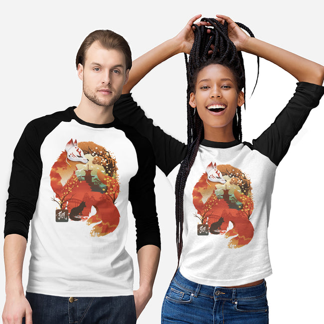 Fox Landscape-Unisex-Baseball-Tee-dandingeroz