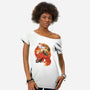 Fox Landscape-Womens-Off Shoulder-Tee-dandingeroz