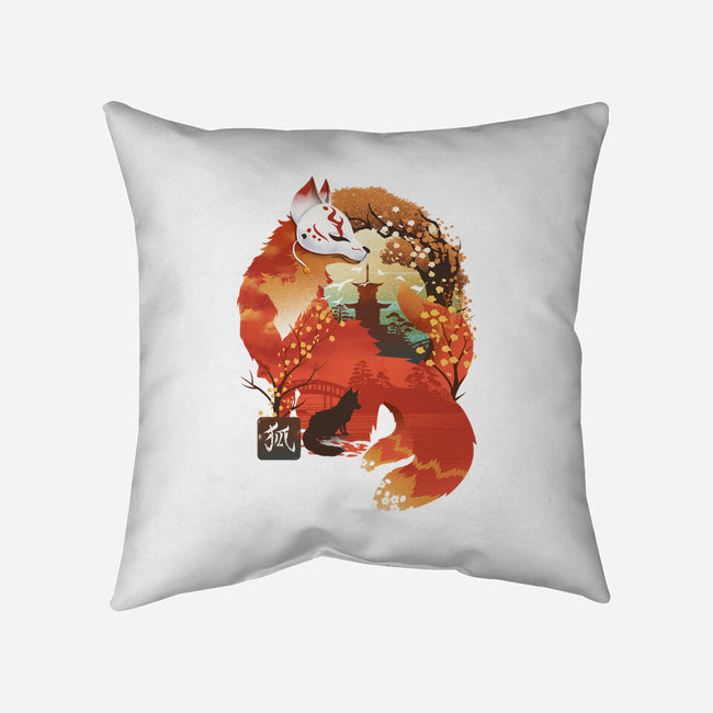 Fox Landscape-None-Removable Cover-Throw Pillow-dandingeroz