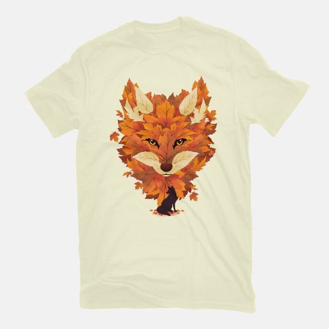 Autumn Leaves Fox-Mens-Basic-Tee-dandingeroz