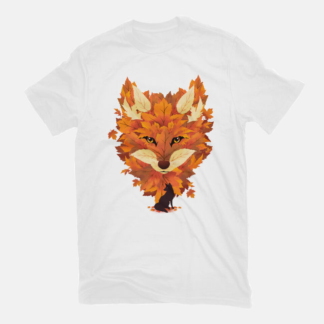 Autumn Leaves Fox-Youth-Basic-Tee-dandingeroz