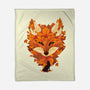 Autumn Leaves Fox-None-Fleece-Blanket-dandingeroz