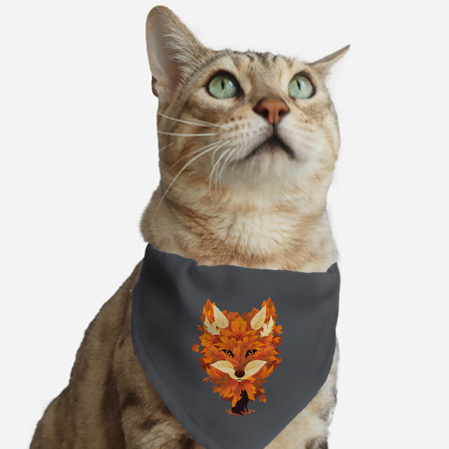 Autumn Leaves Fox-Cat-Adjustable-Pet Collar-dandingeroz