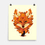 Autumn Leaves Fox-None-Matte-Poster-dandingeroz