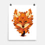 Autumn Leaves Fox-None-Matte-Poster-dandingeroz